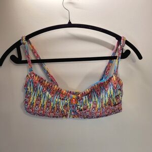 Soraya Colorful Strappy Bralette + Bottom Two-piece Set Bikini - M